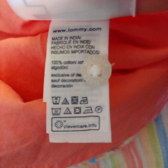 Tommy Hifiger long sleeve button down stripe dress with drawstring XS - Picture 13 of 13